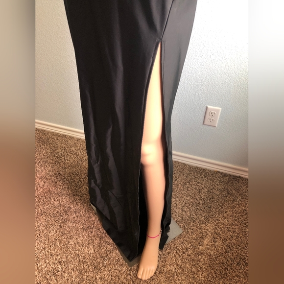 NWT- Sexy Black Long  Dress - Picture 8 of 16